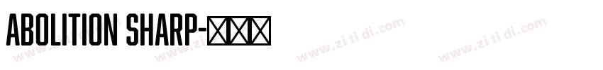 Abolition Sharp字体转换